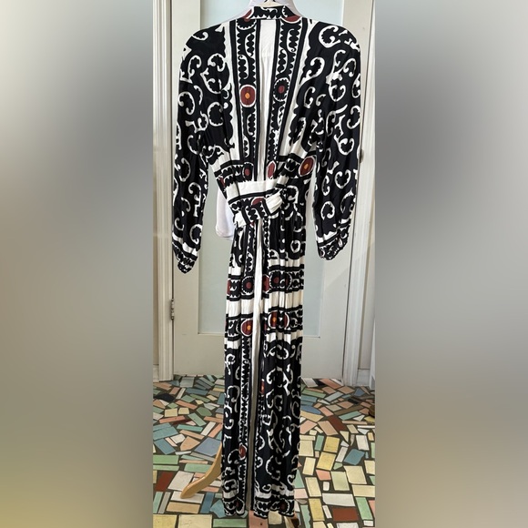 NEW ZARA PRINTED PAREO MAXI LONG DRESS WRAP STYLE SIZE S RARE - Picture 5 of 8